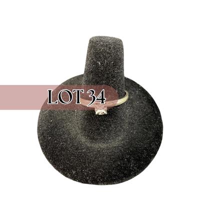 -34- FINE JEWELRY | 10K & Diamond Ring | Marked