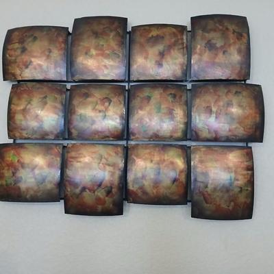 Multi-color metal wall art