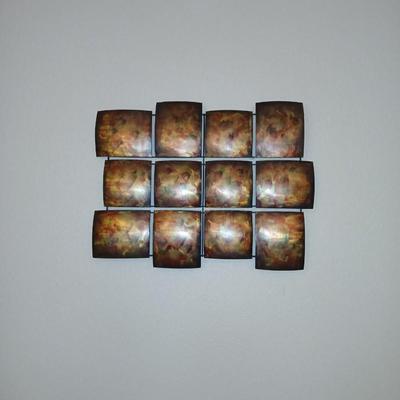 Multi-color metal wall art