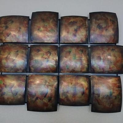 Multi-color metal wall art