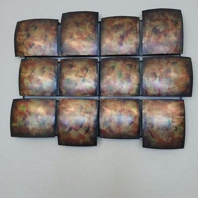 Multi-color metal wall art