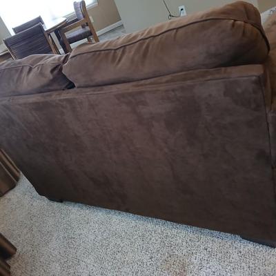 Loveseat Flat Suede Chocolate