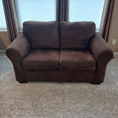 Loveseat Flat Suede Chocolate