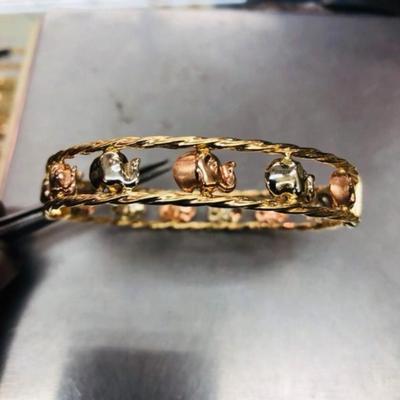 14 k Gold two tone bracelet 24 g