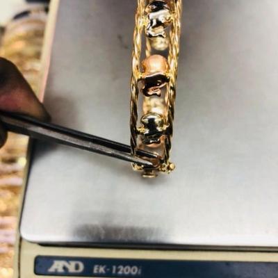 14 k Gold two tone bracelet 24 g