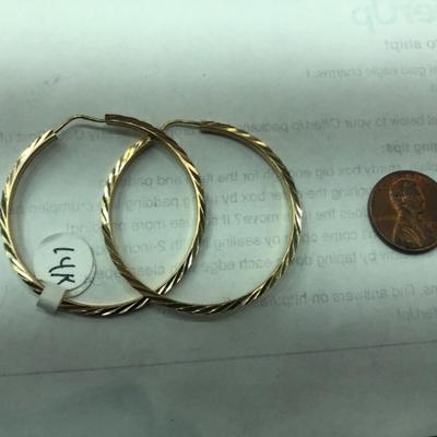 Gold earings 14 k
