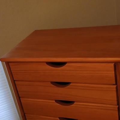 Adeptus Original Roll Cart, Solid Wood, 12 Drawer Narrow Drawers Roll Cart, Medium Pine