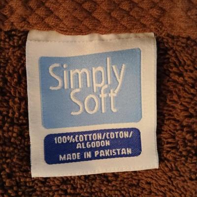 4 large brown bath towels washcloths and hand towels Simply soft & Elegant Home