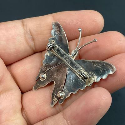 -47- JEWELRY | Sterling Butterfly Brooches