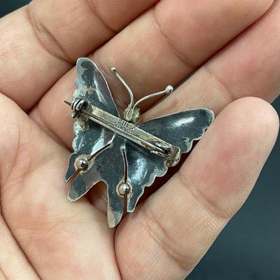 -47- JEWELRY | Sterling Butterfly Brooches