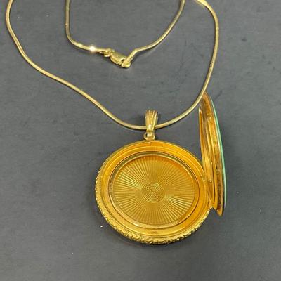 -50- JEWELRY | Evans Guilloche Enamel Necklace
