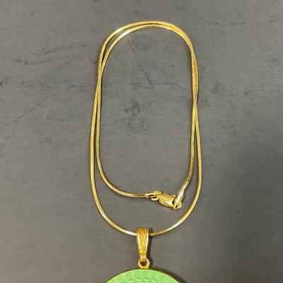 -50- JEWELRY | Evans Guilloche Enamel Necklace