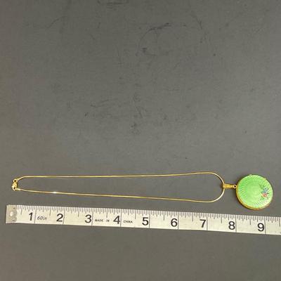 -50- JEWELRY | Evans Guilloche Enamel Necklace