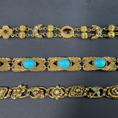 -52- JEWELRY | Assorted Goldette Bracelets