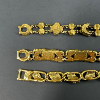 -52- JEWELRY | Assorted Goldette Bracelets