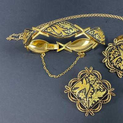 -55- JEWELRY | Assorted Damascene Pieces
