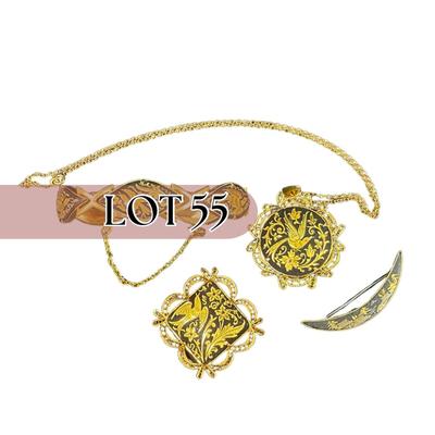 -55- JEWELRY | Assorted Damascene Pieces
