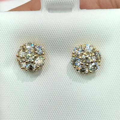 Gold anathyst earings