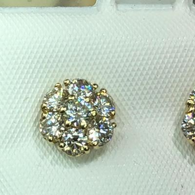 Gold anathyst earings