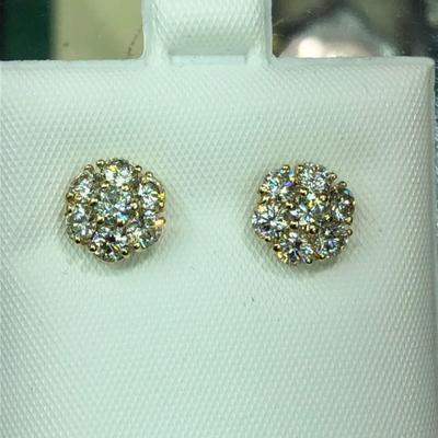 Gold anathyst earings