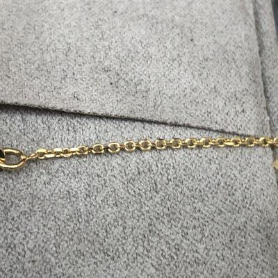 14 k Gold diamonds necklace 22 in