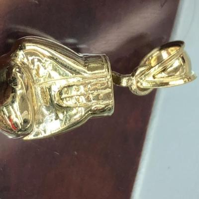 Gold boxing glove pendant 18 k 29.4 g