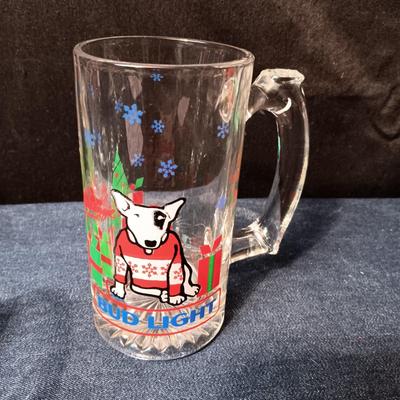 3 BUD LIGHT SPUDS MACKENZIE BEER GLASSES