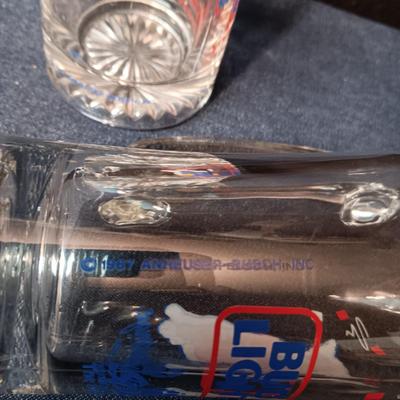 3 BUD LIGHT SPUDS MACKENZIE BEER GLASSES