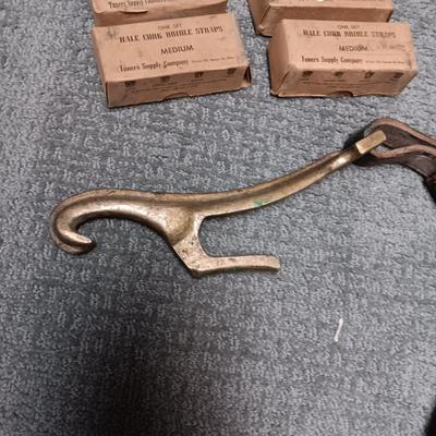 HORSE TACK, HALE CORK BRIDLE STRAPS & UPRIGHT BASS DAMPER WEDGES