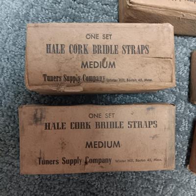 HORSE TACK, HALE CORK BRIDLE STRAPS & UPRIGHT BASS DAMPER WEDGES