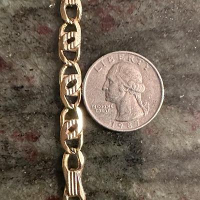 Goldbracelet 14 k 8 in