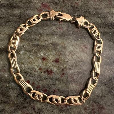 Goldbracelet 14 k 8 in