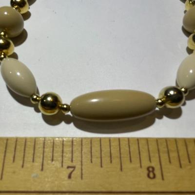 Vintage Mid-Century NAPIER Resin/Lucite Necklace 24" Long in Good Preowned Condition.