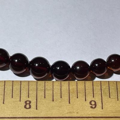 Jay King (DTR) Sterling Silver New Never Used Fashion Garnet Color Beads 16"-20" Adjustable Necklace Preowned from an Estate....