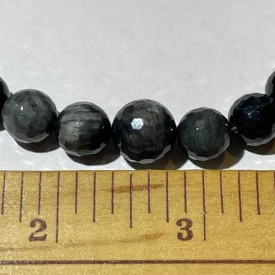 Jay King (DTR) Sterling Silver New Never Used Fashion Smokey Gray Color Bead 18"-20" Adjustable Necklace Preowned from an...