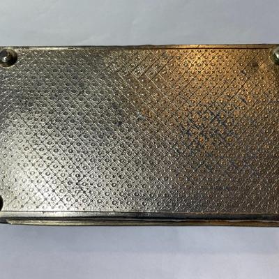 Vintage Asian Silver-toned Metal Dragon Hinged Trinket Box in VG Preowned Condition as Pictured.