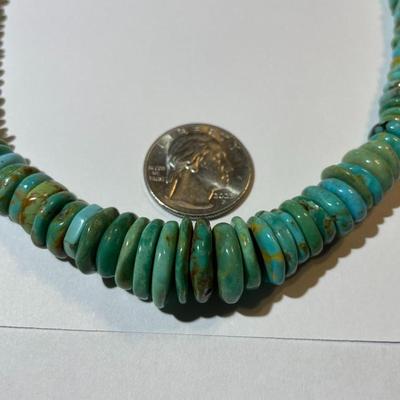 Jay King (DTR) Sterling Silver New Never Used Southwest Style Turquoise Bead 16"-18" Adjustable Necklace Preowned from an...