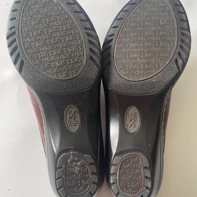 New Soft Burgundy Leather Loafers, Size 6