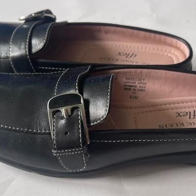 Brand New AK Anne Klein iflex Black Leather Loafers (Size 6.5M)