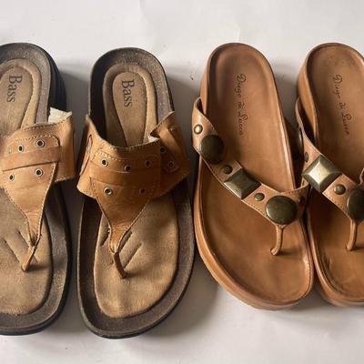 New 2 Pairs of Sandals - Bass, Size 6.5 and Diego di Lucca, Size 6