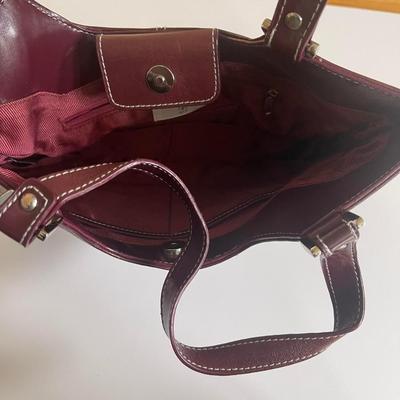 Apt G Maroon Leather Bag