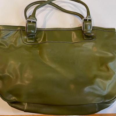 Emilie M Olive Green Shoulder Bag