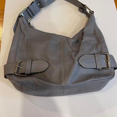 Franco Sarto Grey Leather Shoulder Bag