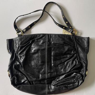 Brand New with Tags Fossil Ashbury Shopper Black Leather Tote Bag