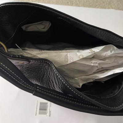 Brand New w/tags Fossil Black Leather Cortland Hobo Tote Bag