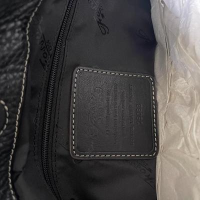 Brand New w/tags Fossil Black Leather Cortland Hobo Tote Bag