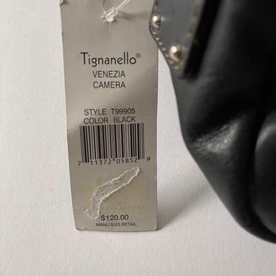 Brand New with Tags Black Leather Bag by Tignanello