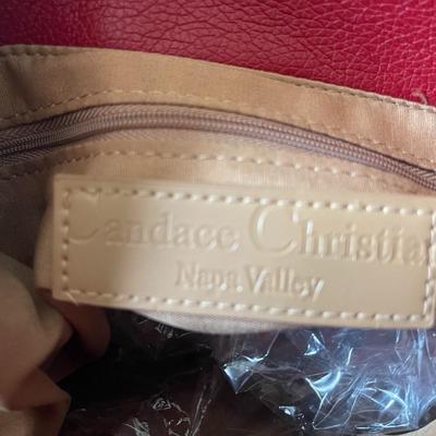 Brand New Candace Christian Napa Valley Burgundy Shoulder bag