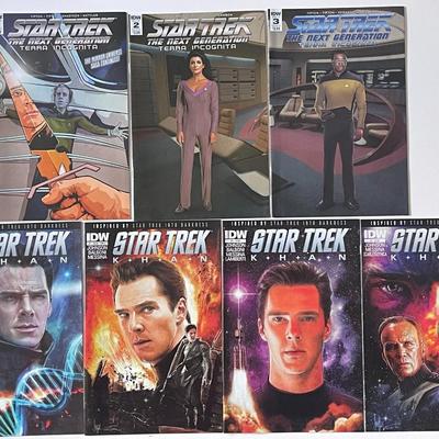 Comic Books: Star Trek Terra Incognita issues 1-3 mini series and Star Trek KHAN issues 1-4 mini series