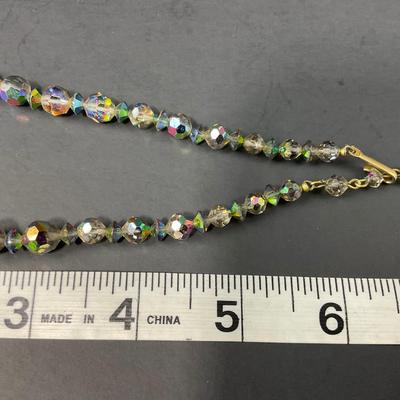 -69- JEWELRY | Smokey Aurora Necklace, Clip Earrings, & Brooch